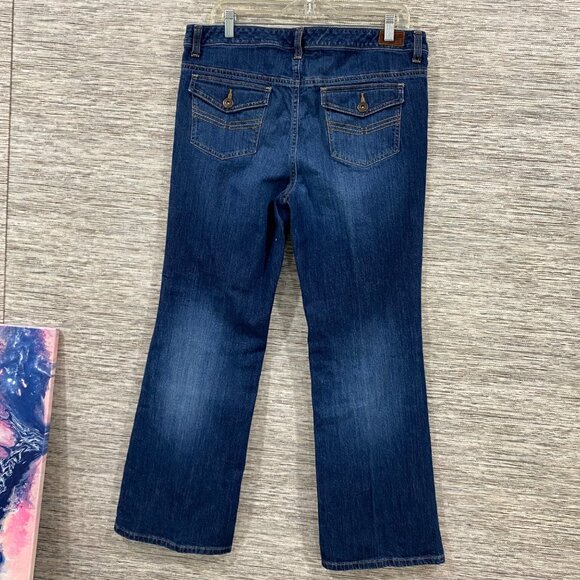 Tommy Hilfiger Womens Freedom Mid-Rise Bootcut Jeans Size 14A Dark Wash Denim - Picture 7 of 7